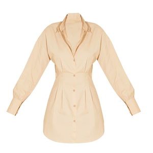 Fitted Waist Long Sleeve Shirt Dress
Recycled Stone by pretty little thing